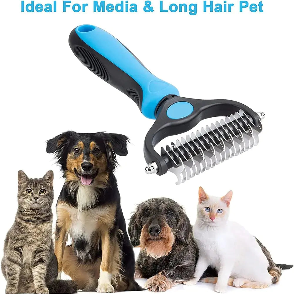 2-Sided Undercoat Rake For Dogs & Cats
